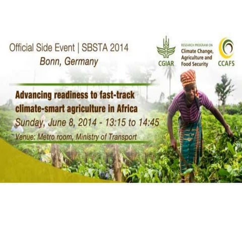 Advancing readiness to fast-track climate-smart agriculture in Africa