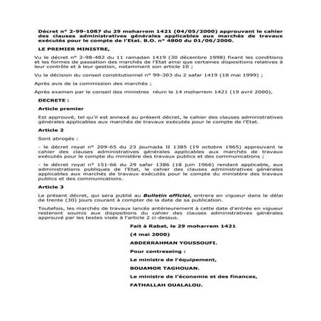Cahiers des clauses administratives générales | PDF