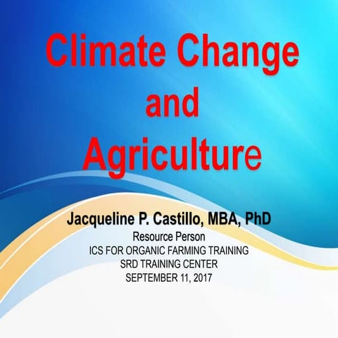 Climate change and agriculture
