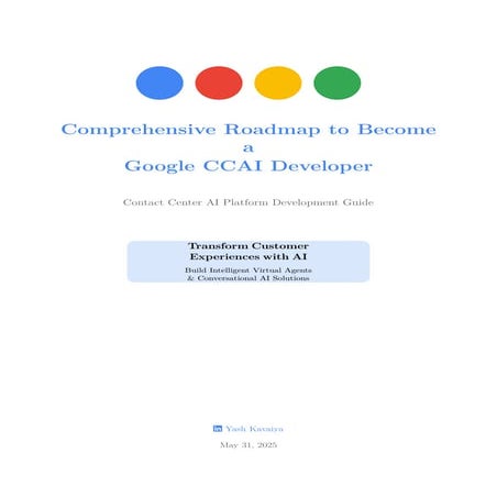 How to Become Conversation AI Developer Roadmap | PDF