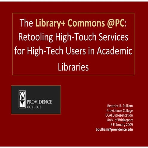 Library Commons Presentation to CCALD