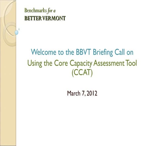 CCAT Briefing for Vermont Nonprofts
