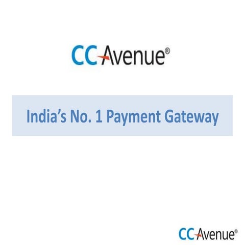 CCAvenue Features Presentation
