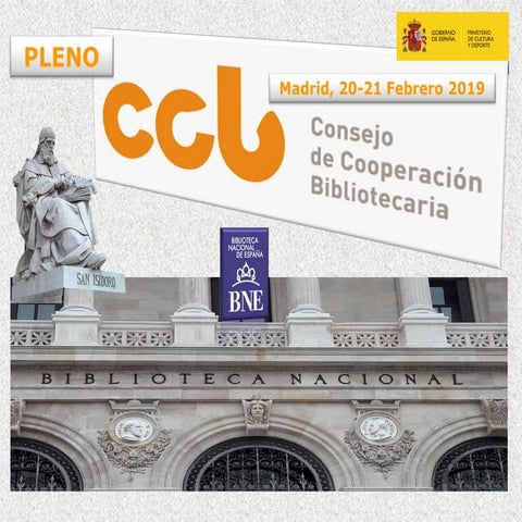 Pleno CCB. Consejo de Cooperación Bibliotecaria. Ana Santos Aramburo