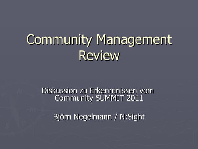 Review Community Management SUMMIT ...
