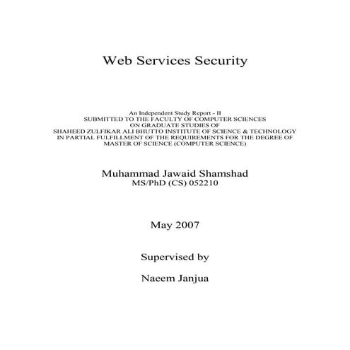 Web Services Security - Full Report