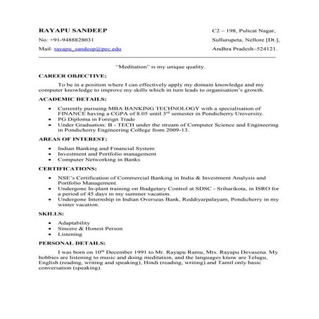 SANDEEP RESUME | PDF