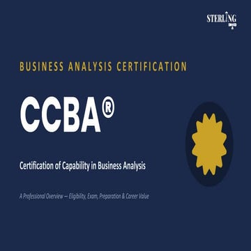 Complete CCBA Certification Guide for Business Analysis Careers | PDF