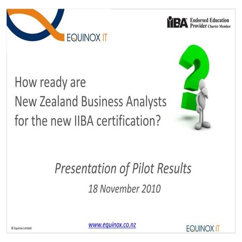 CCBA Pilot Results 2010