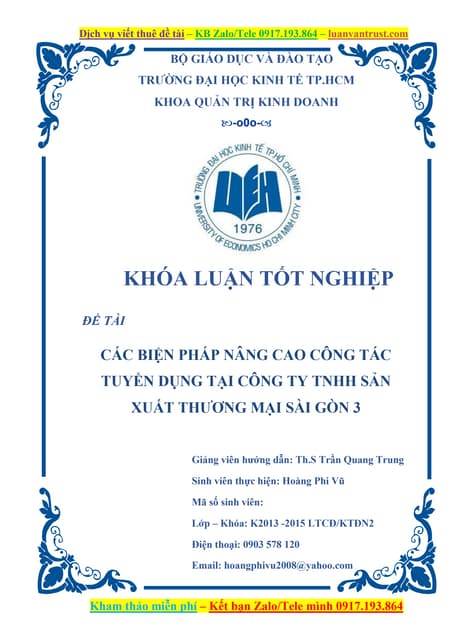 Các biện pháp nâng cao công tác tuyển dụng tại Công ty SX TM Sài Gòn 3.docx