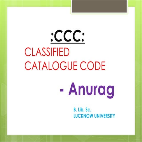 CCC ppt presentation in hindi for library information science | PDF