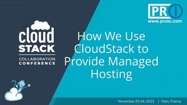 How We Use CloudStack to Provide Managed Hosting - Swen Brüseke - proIO