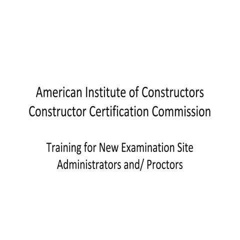 CCC administrator proctor training