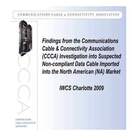 CCCA and UL Presentation  at IWCS2009
