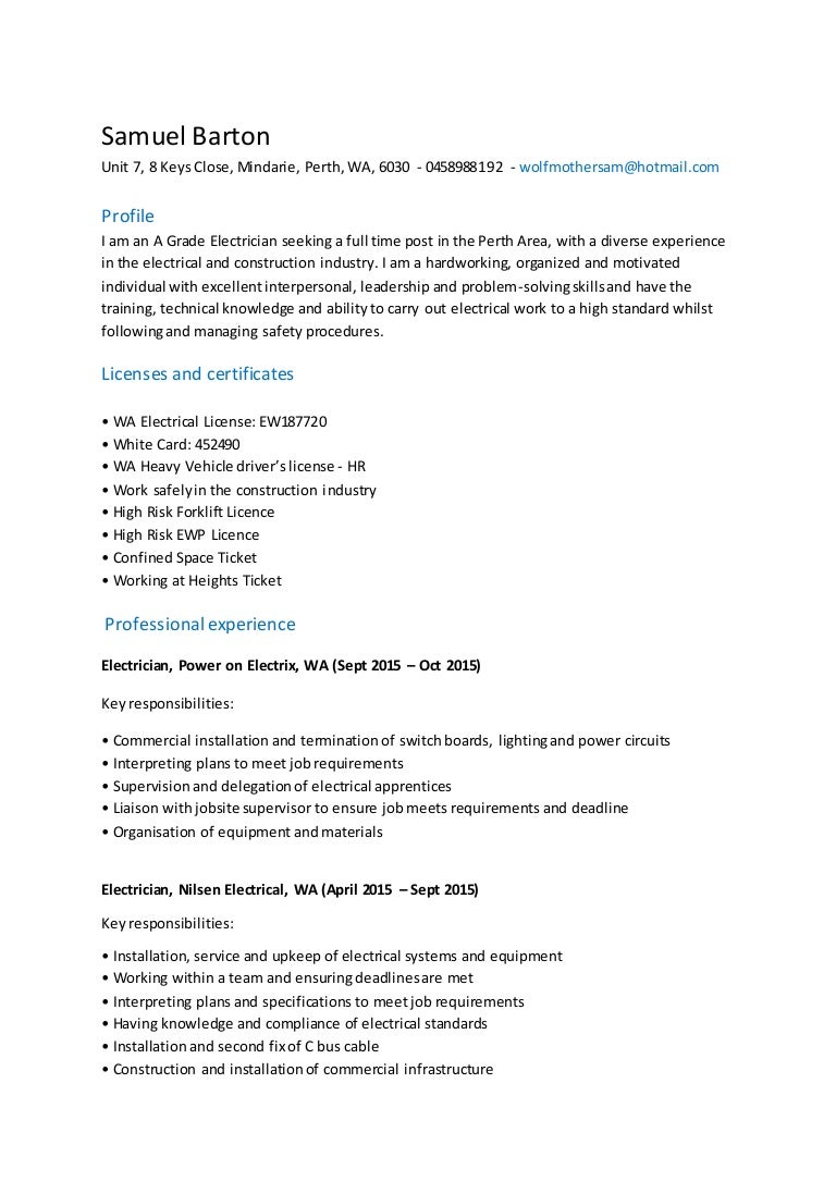 Samuel Barton Cv Recent