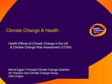 Bernd Eggen - Health Impacts of Climate Change
