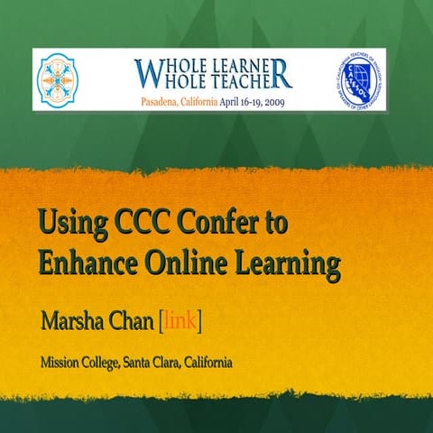 Using CCC Confer to Enhance Online Learning