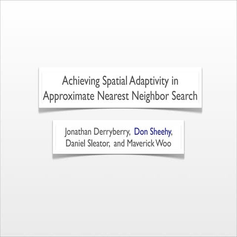 Achieving Spatial Adaptivity while Searching for Approximate Nearest Neighbors