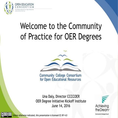 CCCOER: the Community of Practice for OER Degrees