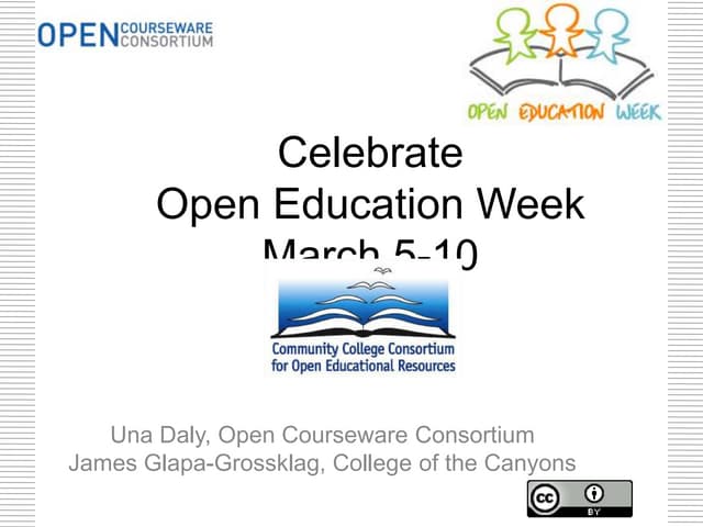 CCCOER open education week reception at Innovations 2012