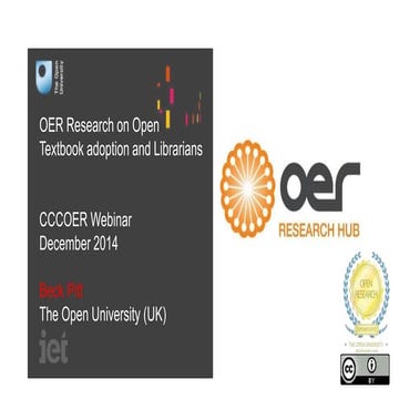CCCOER Webinar: OER Research on Open Textbook adoption and Librarians