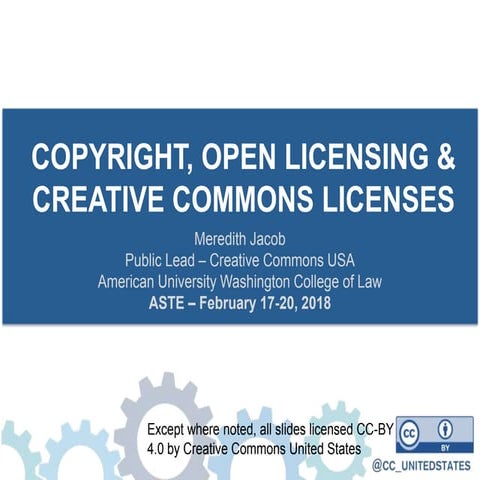 ASTE Open Educational Resources, Copyright & Creative Commons