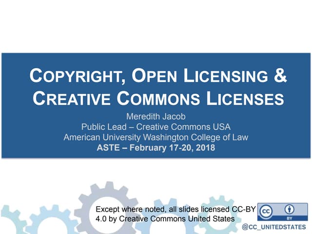 ASTE - UPDATED - Open Educational Resources, Copyright & Creative Commons 