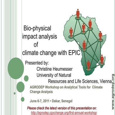 Bio-physical impact analysis of climate change with EPIC 