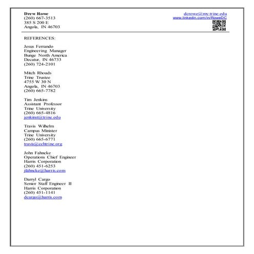 Professional & Academic References | PDF
