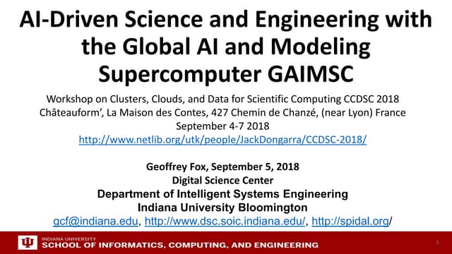 AI-Driven Science and Engineering with the Global AI and Modeling Supercomput...