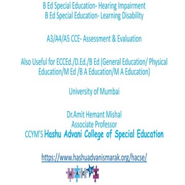CCE, Assessment, Evaluation, Types of Assessment