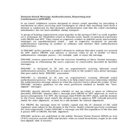 Article on DMARC