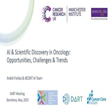 AI & Scientific Discovery in Oncology: Opportunities, Challenges & Trends