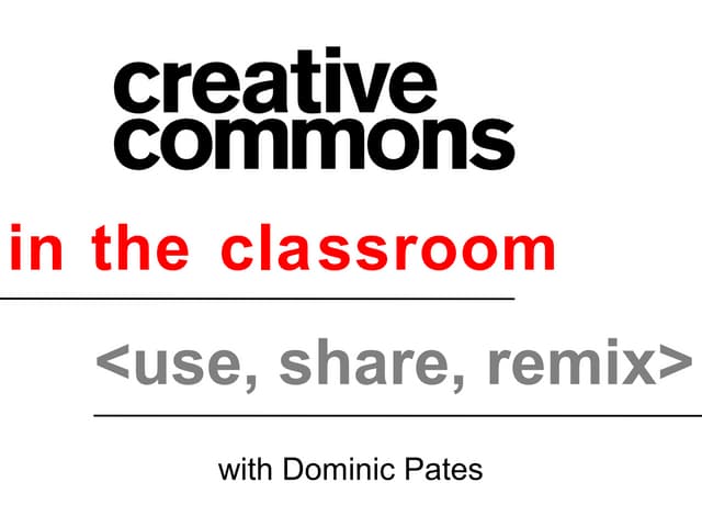 Creative Commons In The Classroom