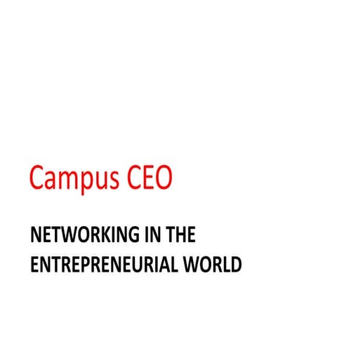 Campus CEO Entreprenurial Networking