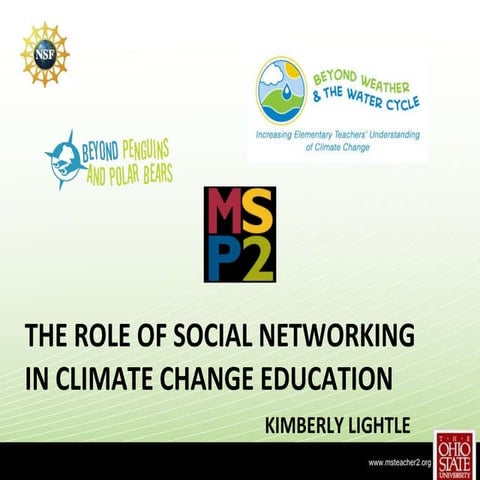 Social Networking to Support Climate Change Education