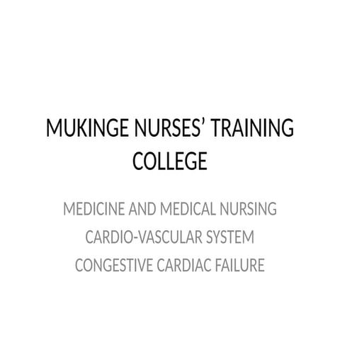 Congestive Heart Failure Case Presentation | PDF