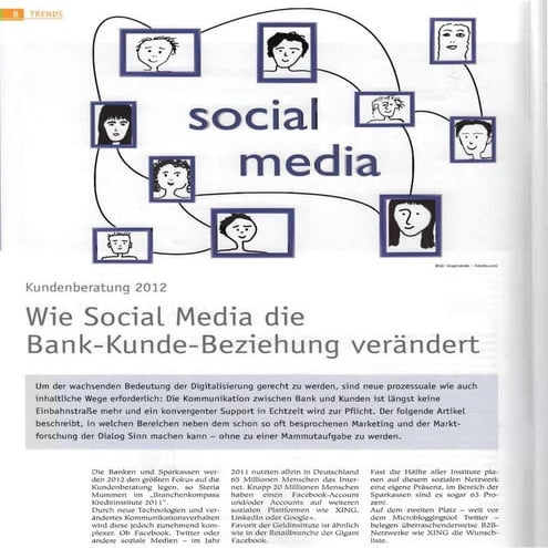 Call Center for Finance, Fachartikel, 1/2012