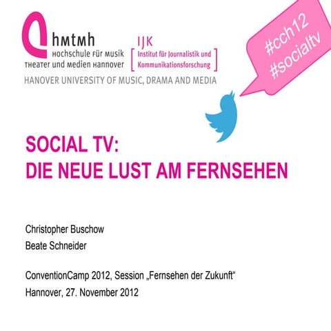Social TV - Die Neue Lust am Fernsehen