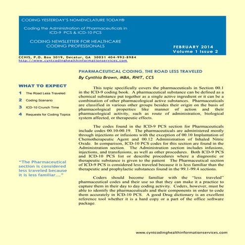 Cchis newsletter february 2014