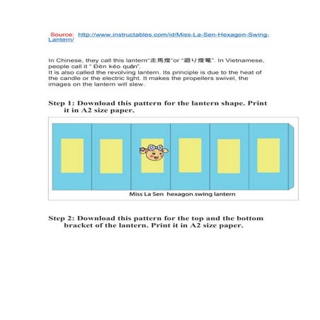 Cách làm đèn kéo quân  “走馬燈”- the miss la sen revolving lantern