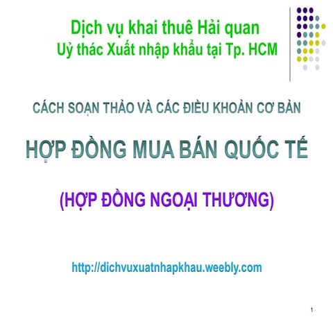 Cách soạn thảo hợp đồng ngoại thương