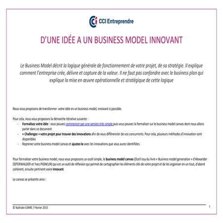 Comment passer d'une idée à un Business Model innovant ?