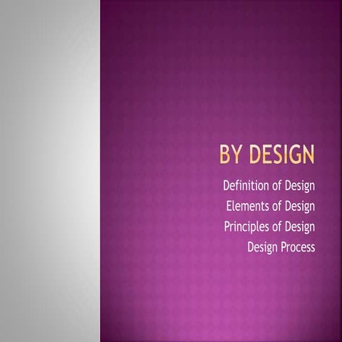 Cci1 lec 7  definition of design its elements and principle