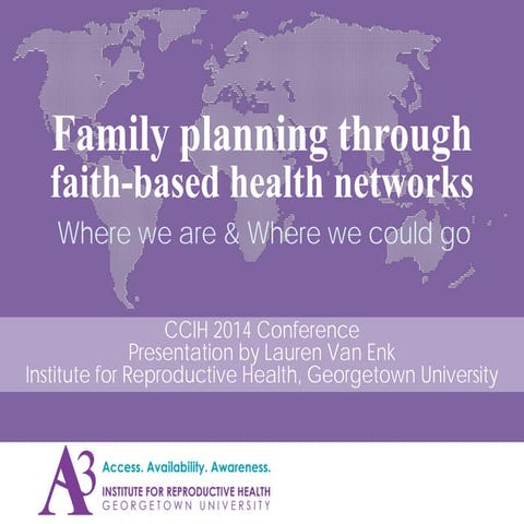 Ccih 2014-fp-faith-based-organizations-lauren-van-enk