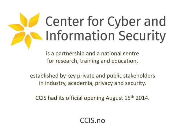 CCIS short presentation -  English version