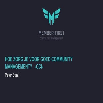 Workshop voor CCI Groep over communitymanagement voor verenigingen en branche...