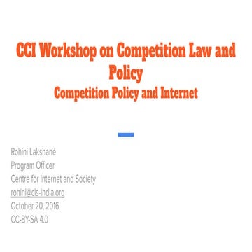 Competition policy and the internet