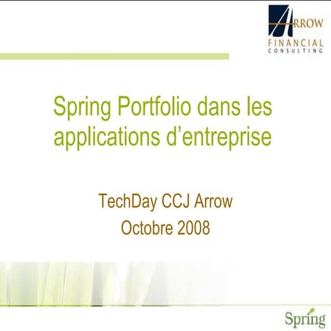 Building Entreprise App With Spring Portfolio