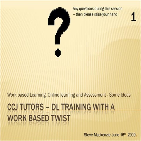 CCJ Tutors - Distance learning training with a work based twist